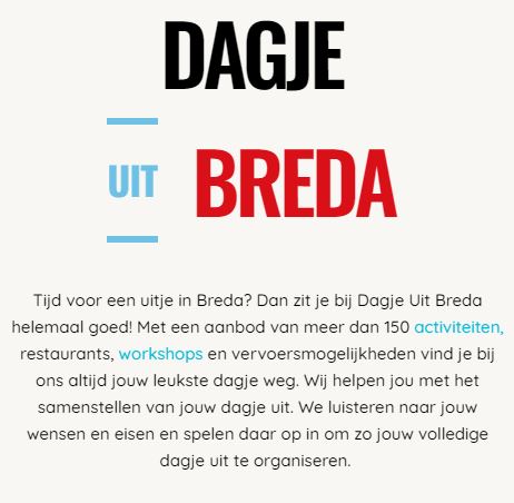 Cadeaubon Dagje Uit Breda van € 200,-  