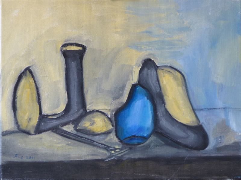 Schilderij Schoenleest