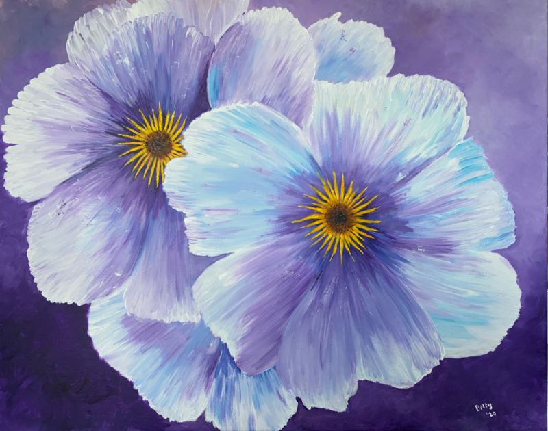 Schilderij 'Purple peace'