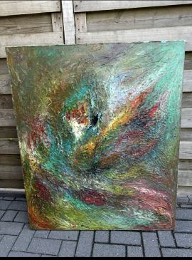 Olieverfschilderij gemaakt door Sieb Warner 